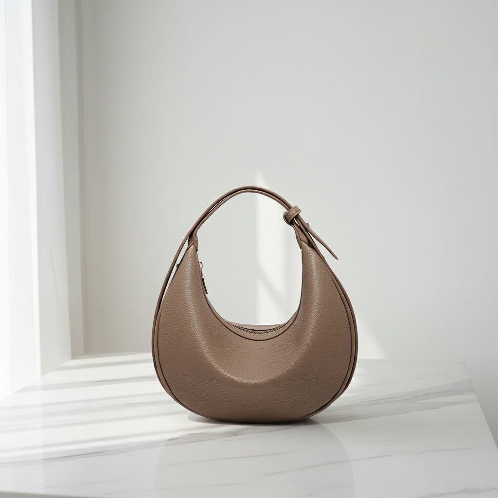 Taupe bag - marble tabletop window light